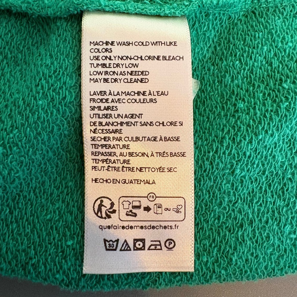 NWT We The Free Free People Camden Jolly Rancher Green Oversized Sweatshirt L - Picture 8 of 9